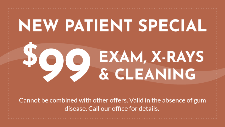 $99 exam, X-rays, cleaning